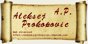 Aleksej Prokopović vizit kartica